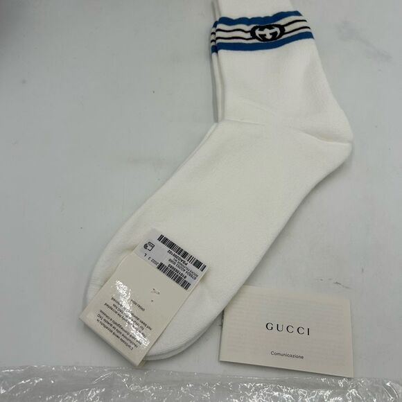Men's Gucci, interlocking GG striped socks size large made in Italy - Picture 4 of 10